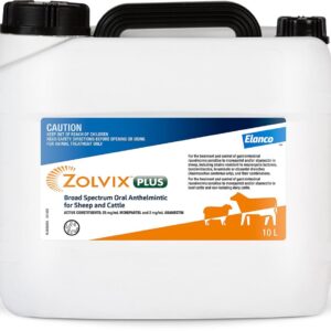 Zolvix Plus for Sheep 10L – effective broad-spectrum drench for parasite control in sheep.