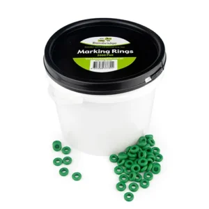 Bainbridge bright green rubber marking rings for livestock identification