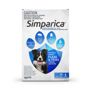 Simparica Medium Size (Blue) 6 Pack Chews