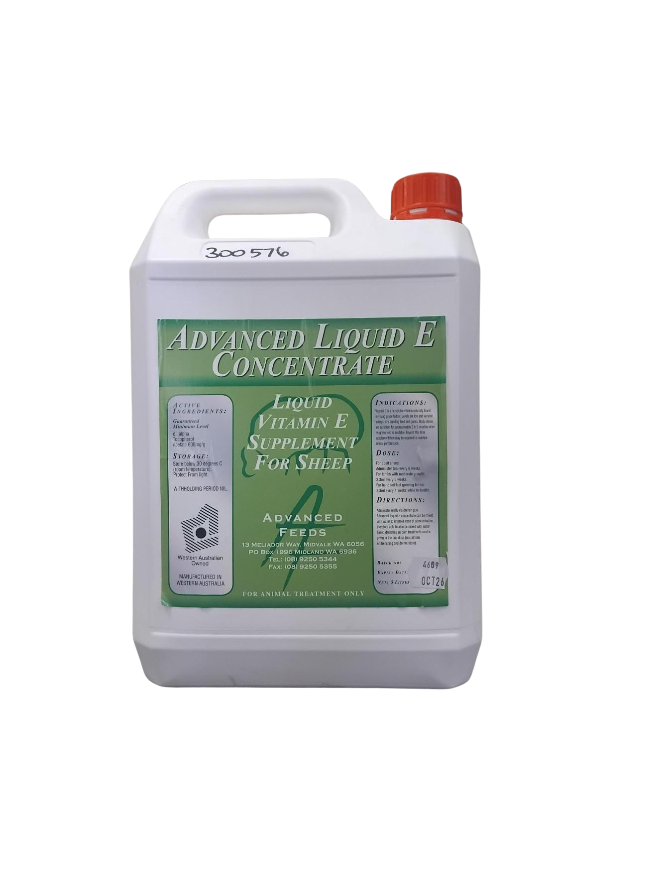 Advanced Liquid E Concentrate 5L bottle for livestock and farm use