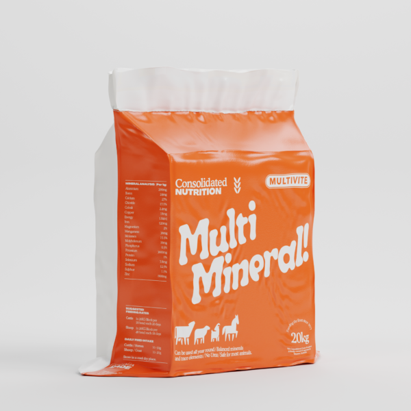 Multi Mineral – Lick Block (Multivite) 20kg by Consolidated Nutrition – essential mineral supplement for livestock