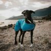 Huskimo Summit Pro Bells Beach 33CM dog coat in a stylish design with reflective piping and a Subzero microfleece lining.