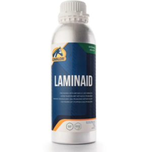 Cavalor Laminaid 1L supplement bottle for horses with metabolic issues and laminitis.