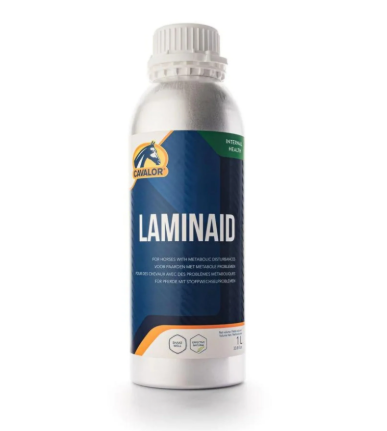 Cavalor Laminaid 1L supplement bottle for horses with metabolic issues and laminitis.