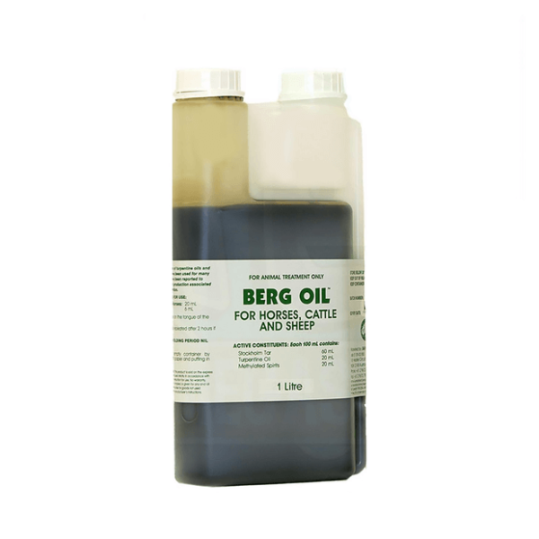 IAH Berg Oil 1L for livestock gastrointestinal comfort