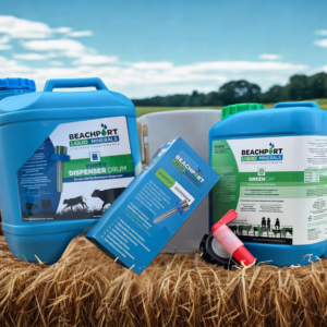 Beachport Starter Pack – three bottles of livestock supplement with drench applicator in a display box
