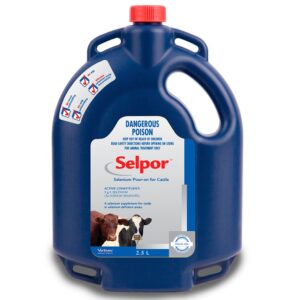 Virbac Selpor 2.5L selenium supplement pour-on for cattle