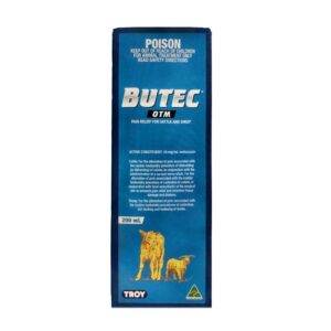 BUTEC OTM Pain Relief for Cattle and Sheep – 200 mL blue gel bottle with white label