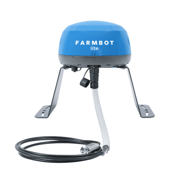 Farmbot NextGen Monitor 4G/LTE water monitoring device with antenna and compact housing.