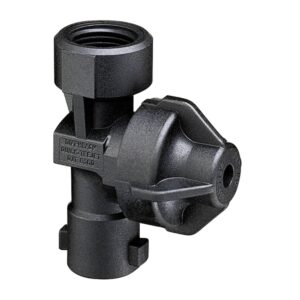 Teejet Nozzle Adaptor Non Drip 11/16 Thread Female QJT8360-NYB, black nylon spray fitting with threaded connection