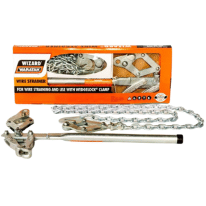 Waratah Wizard® Wire Strainer with 1.8 m chain for plain and barbed wire tensioning