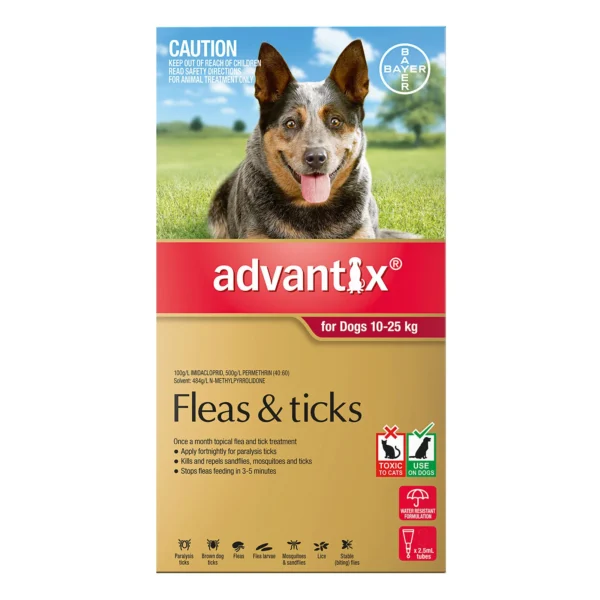 Advantix Flea & Ticks Dogs 10-25kg 3pk