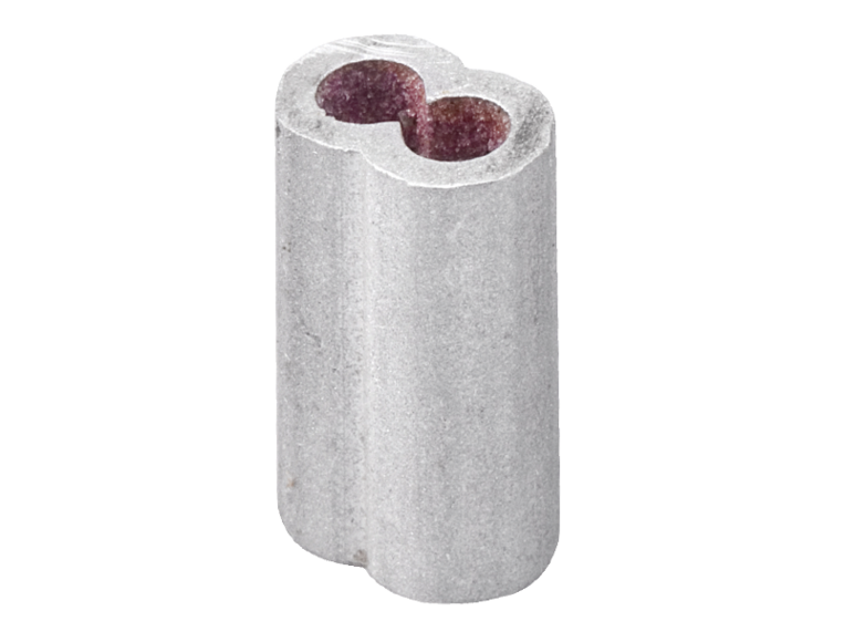 Hayes Crimps HC4 3.55–4mm 50pk heavy-duty fencing wire joiners in packaging.