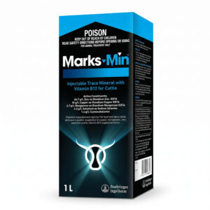 Boehringer Ingelheim Marks-Min 1L injectable trace mineral with vitamin B12 for cattle box