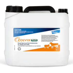 Zolvix™ Plus for Sheep 10L drench for broad-spectrum worm control in sheep