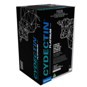 Cydectin Platinum Dual Active Low Volume Pour-On Drench 7L pack (5L + 2L) for beef and dairy cattle by Virbac