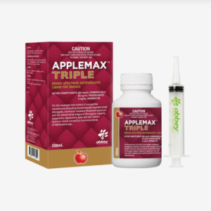 Applemax Triple horse worming drench 250ml broad spectrum oral wormer for horses
