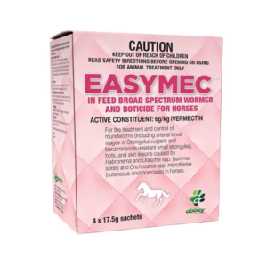 Abbey Easymec in feed horse wormer boticide granules 4 x 17.5g sachets