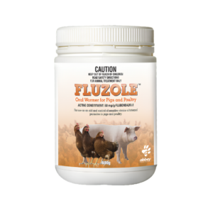 Abbey Fluzole pig and poultry wormer 600g oral premix flubendazole for chickens and pigs