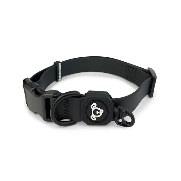 Bainbridge waterproof dog collar large coated PVC with D ring in six colours