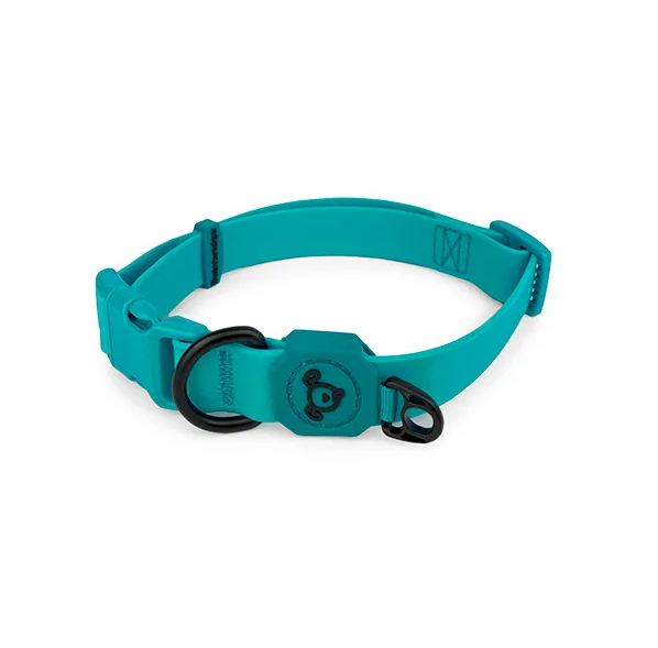 Bainbridge waterproof dog collar medium coated PVC with D ring in six colours