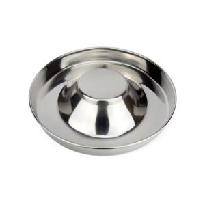 Bainbridge stainless steel puppy saucer bowl 28cm wide shallow feeding dish