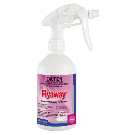 Virbac Flyaway horse fly spray 500ml insect repellent for flies midges and sandflies