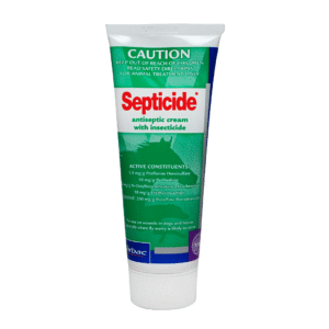 Virbac Septicide antiseptic wound cream 100g for dogs and horses with insecticide